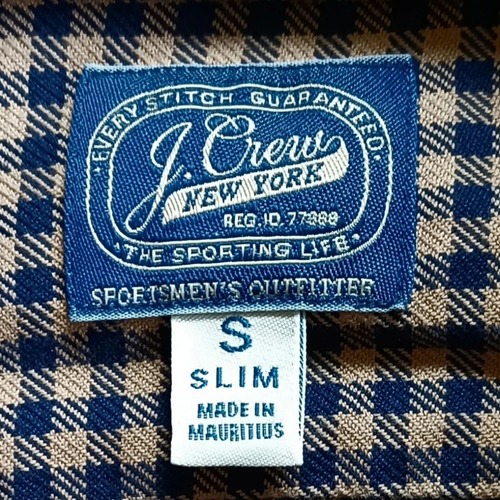 J Crew Flannel (Navy/Tan)!